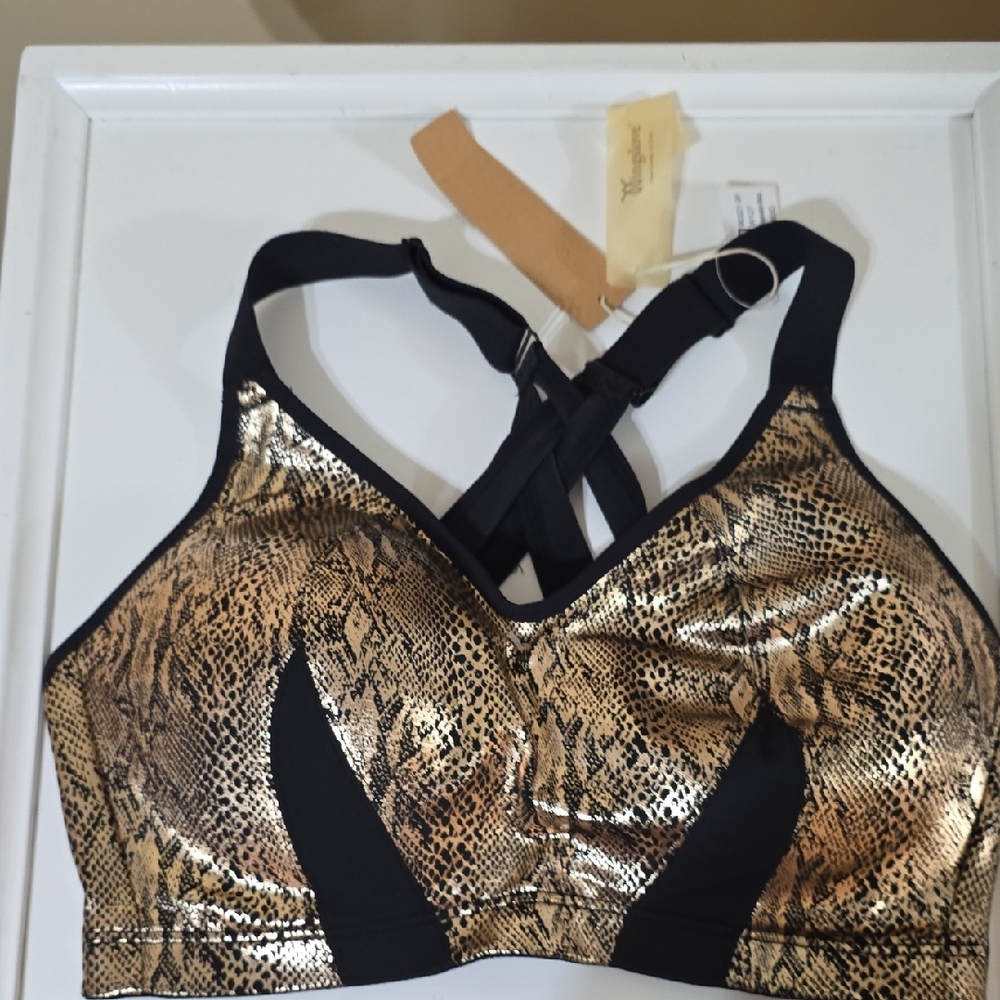 Gold and Black Women's Bra